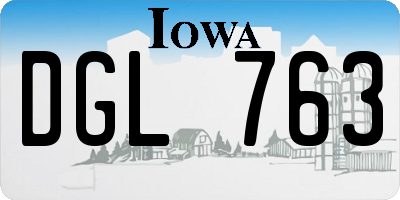 IA license plate DGL763