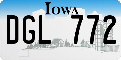 IA license plate DGL772