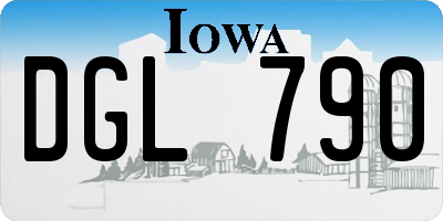 IA license plate DGL790