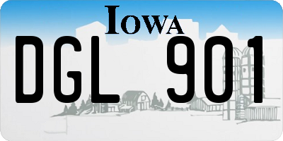 IA license plate DGL901