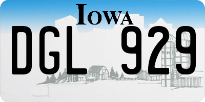 IA license plate DGL929