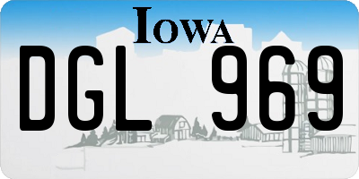 IA license plate DGL969