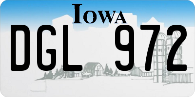 IA license plate DGL972