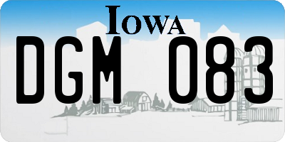 IA license plate DGM083