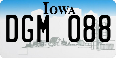 IA license plate DGM088