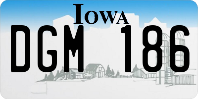 IA license plate DGM186