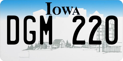 IA license plate DGM220