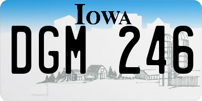 IA license plate DGM246