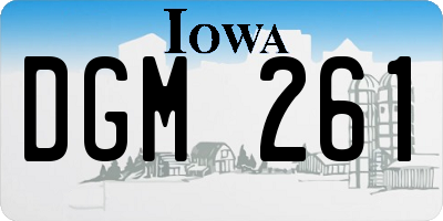IA license plate DGM261