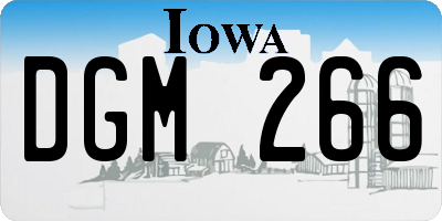 IA license plate DGM266