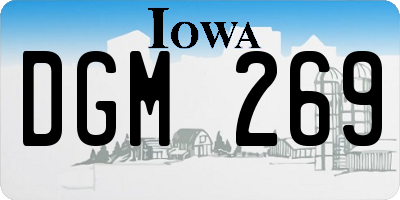 IA license plate DGM269