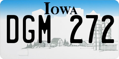 IA license plate DGM272