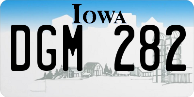 IA license plate DGM282