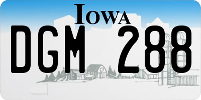 IA license plate DGM288