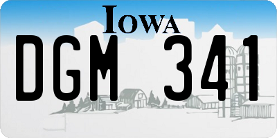 IA license plate DGM341
