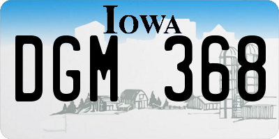 IA license plate DGM368