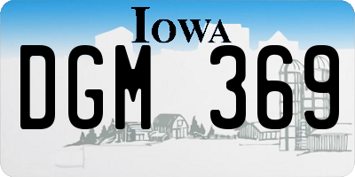IA license plate DGM369