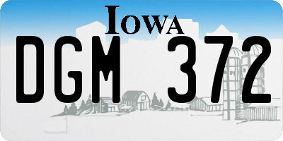 IA license plate DGM372