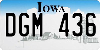 IA license plate DGM436