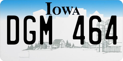 IA license plate DGM464