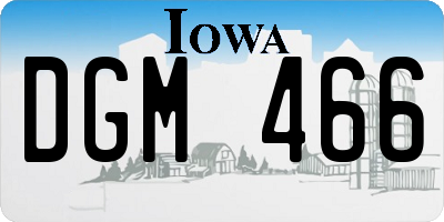 IA license plate DGM466