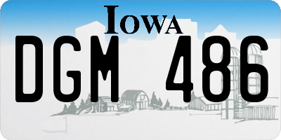 IA license plate DGM486