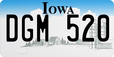 IA license plate DGM520