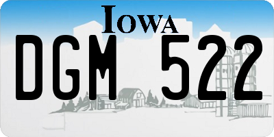 IA license plate DGM522