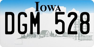 IA license plate DGM528