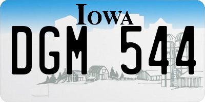 IA license plate DGM544