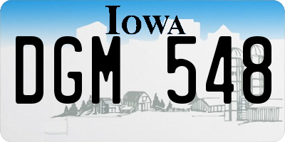IA license plate DGM548