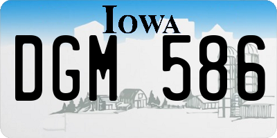 IA license plate DGM586