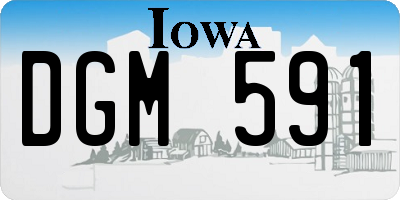 IA license plate DGM591