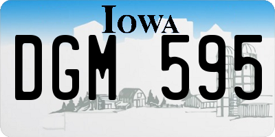 IA license plate DGM595