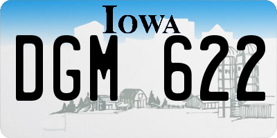 IA license plate DGM622