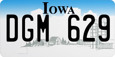 IA license plate DGM629