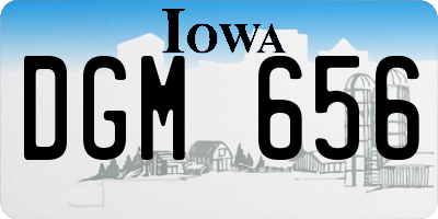 IA license plate DGM656