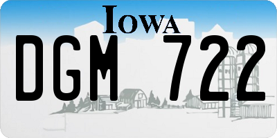 IA license plate DGM722