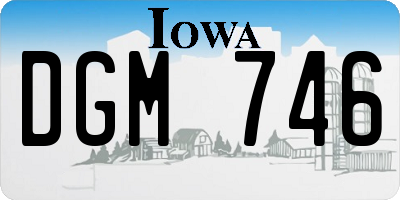 IA license plate DGM746