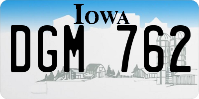 IA license plate DGM762