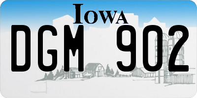 IA license plate DGM902