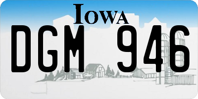 IA license plate DGM946