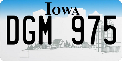 IA license plate DGM975