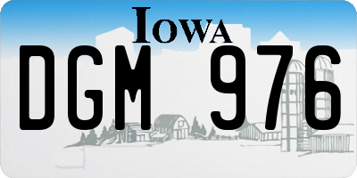 IA license plate DGM976
