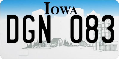 IA license plate DGN083