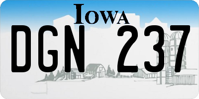 IA license plate DGN237