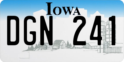 IA license plate DGN241