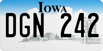 IA license plate DGN242