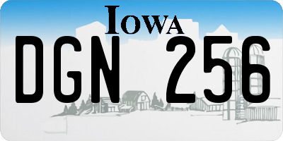 IA license plate DGN256