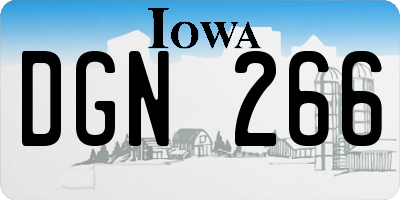 IA license plate DGN266